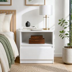 Specifications of Modern Bedside Table in Warm White
