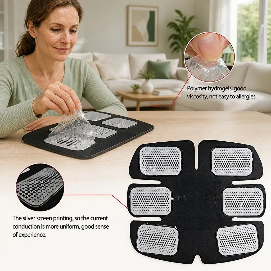 Abdominal Muscle Fitness Device Vibration Massage Heating Patch Equipment Toner