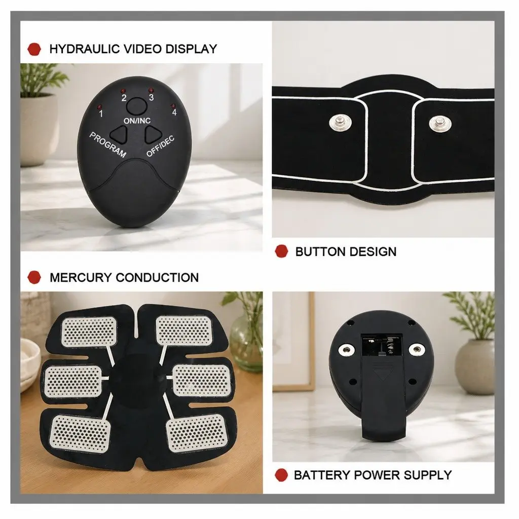 Abdominal Muscle Fitness Device Vibration Massage Heating Patch Equipment Toner