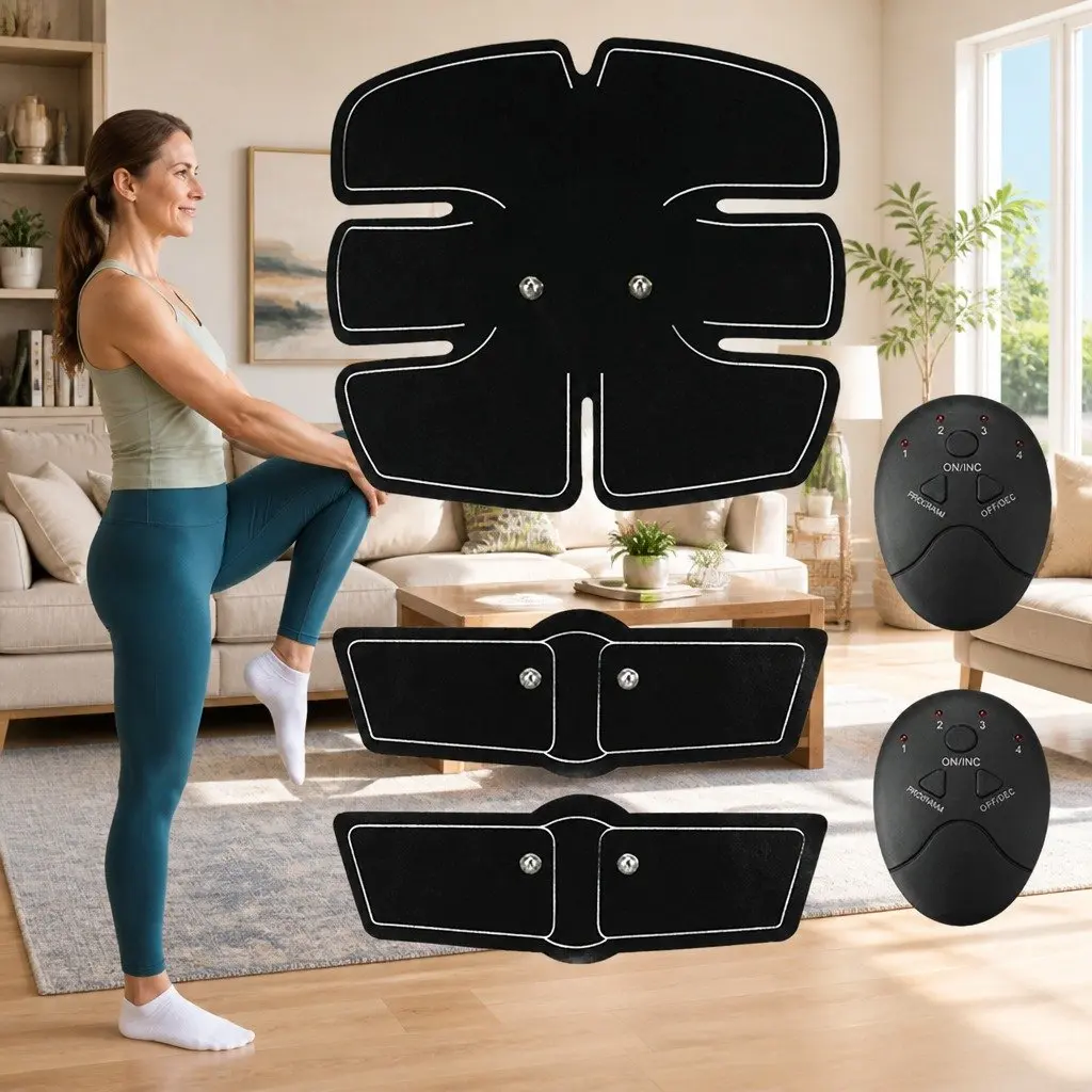Abdominal Muscle Fitness Device Vibration Massage Heating Patch Equipment Toner