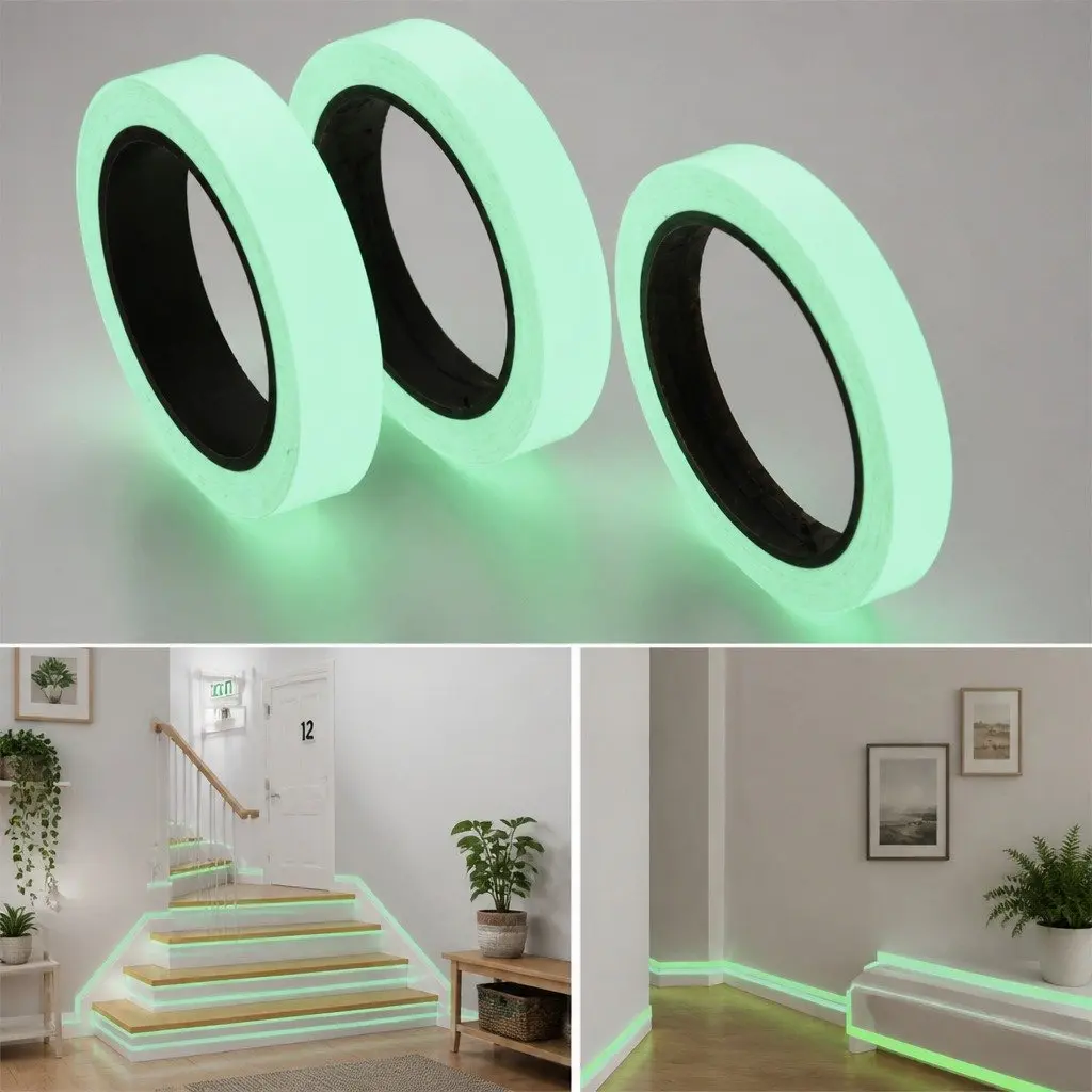 Glow-in-the-Dark Anti-Slip Stair Tread Safety Sticker for Stairways 1cm X 3m