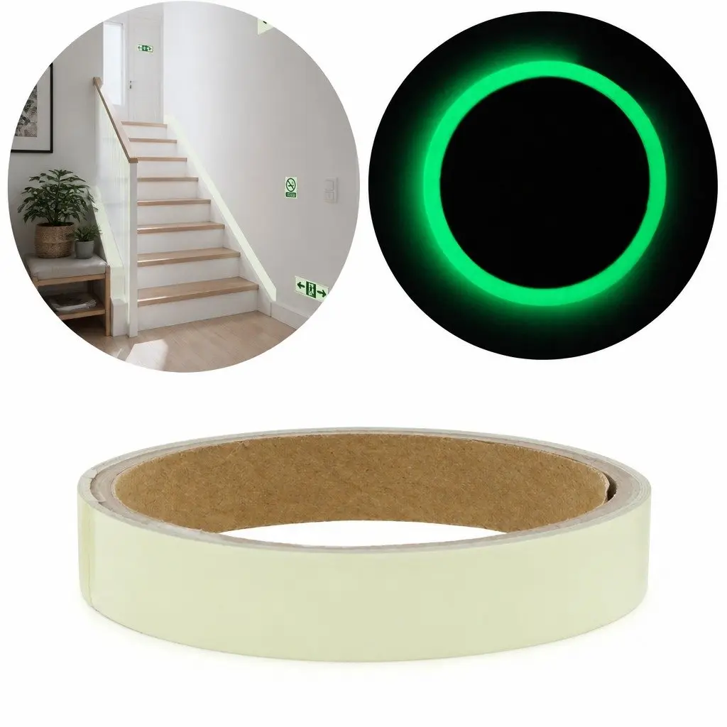 Glow-in-the-Dark Anti-Slip Stair Tread Safety Sticker for Stairways 1cm X 3m