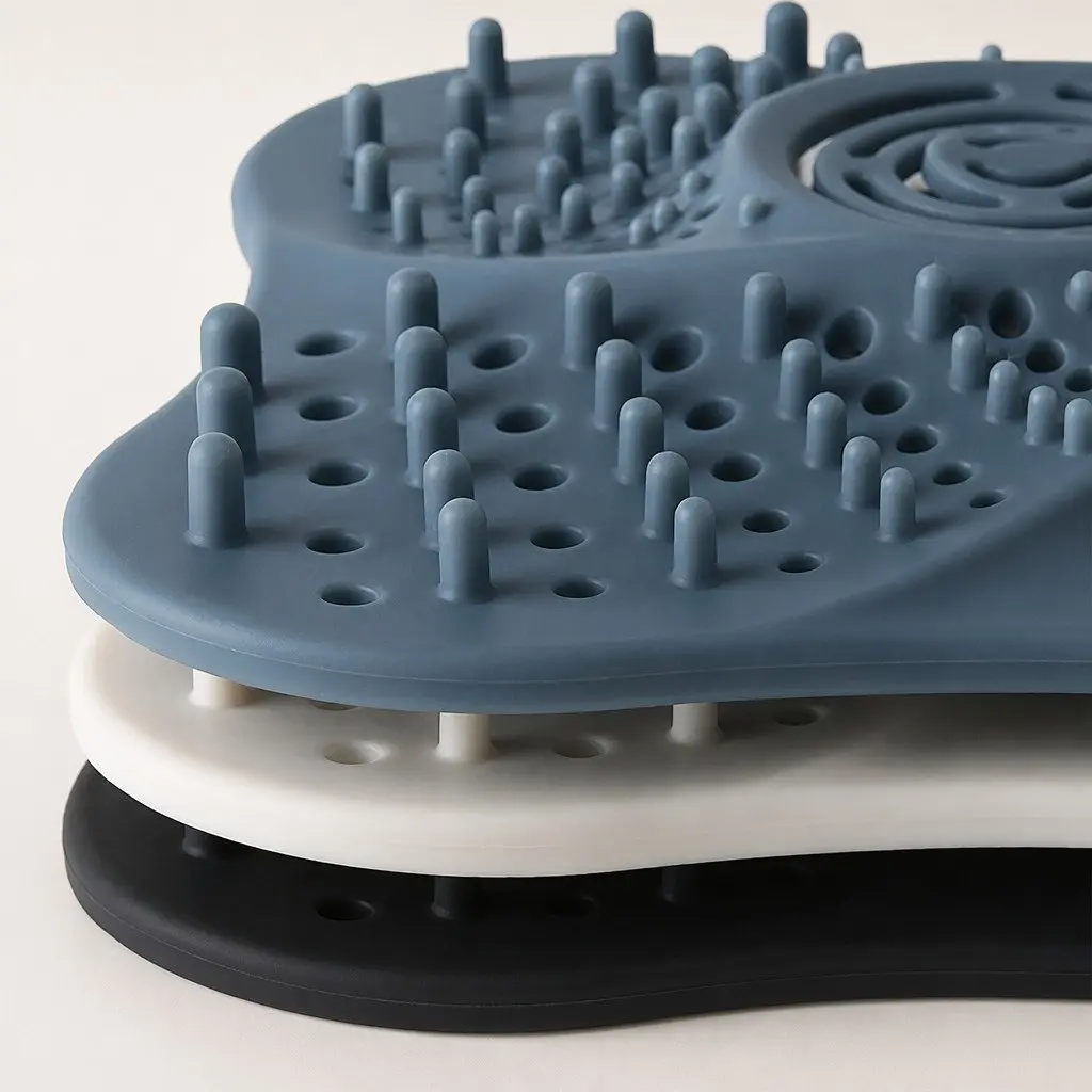 Silicone Drain Cover Kitchen Sink 13cm X 13cm Blue