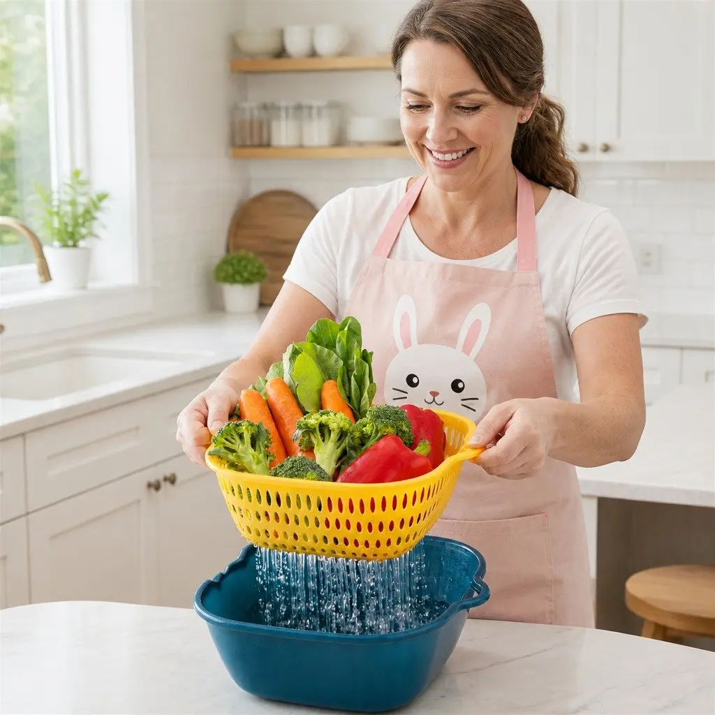 Fruit Vegetable Storage Basket Set Six Piece Kitchen Organiser