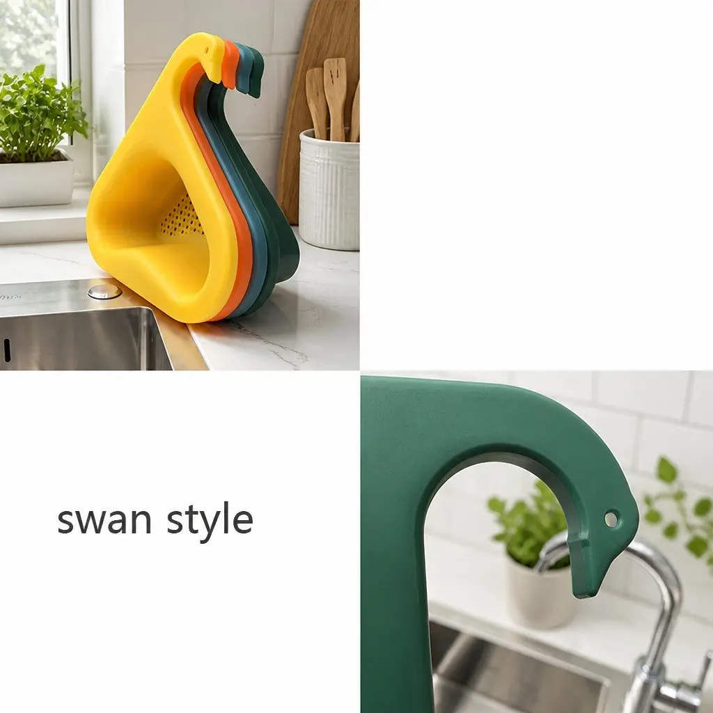 Triangle Kitchen Sink Organizer Storage Basket Green