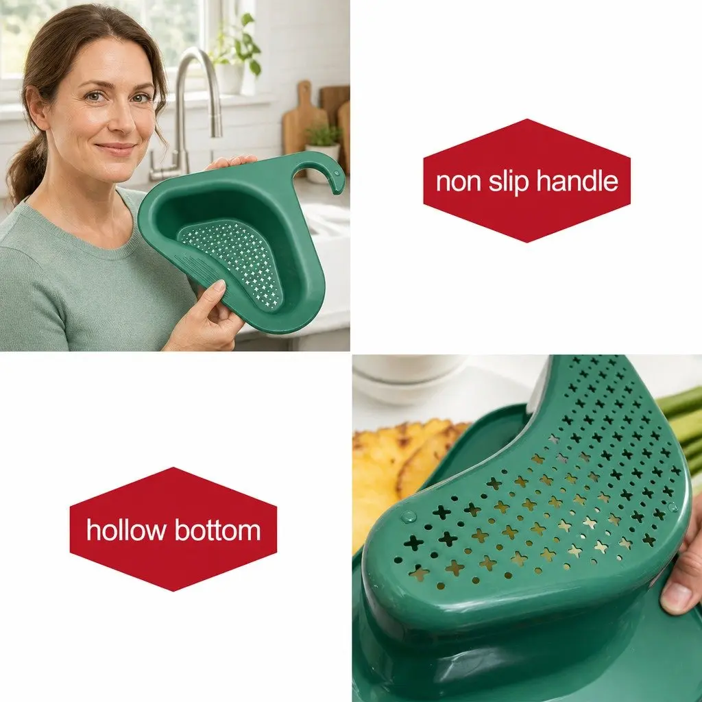 Triangle Kitchen Sink Drain Basket Hanging Storage Rack Household Drainer