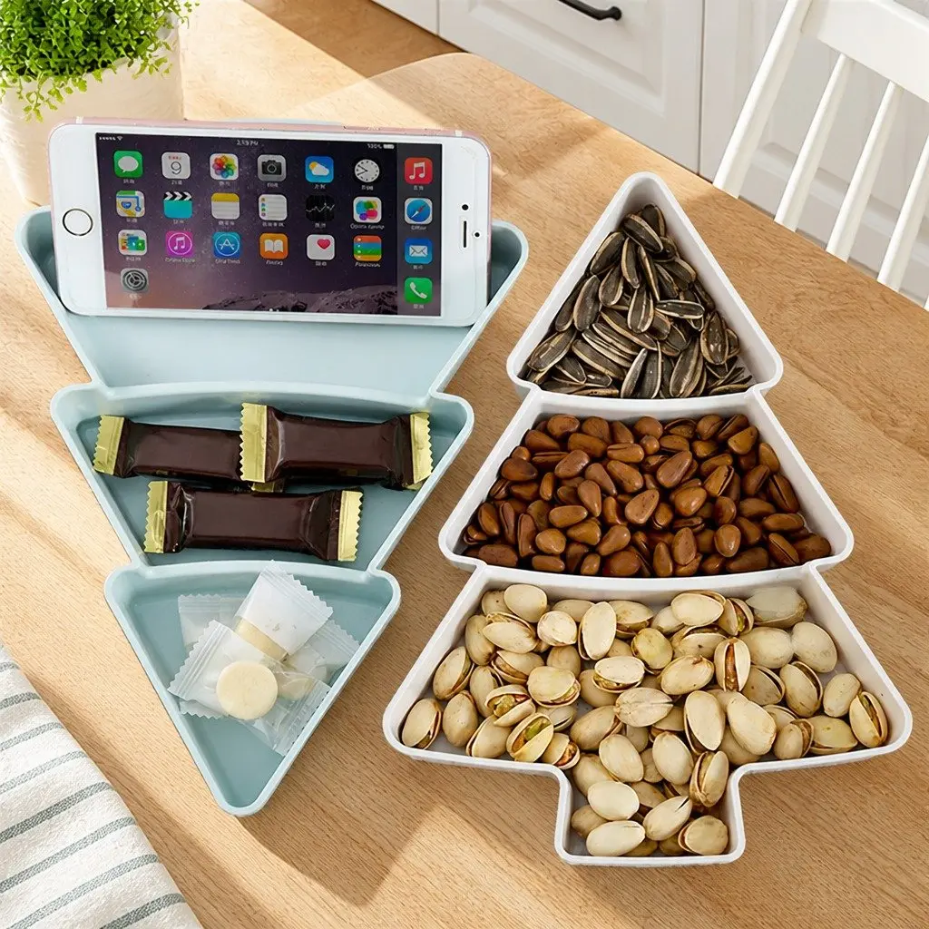 Dried Fruit Tray for Kitchen or Dining Space 25.5 X 18.5cm Plastic Snack Box
