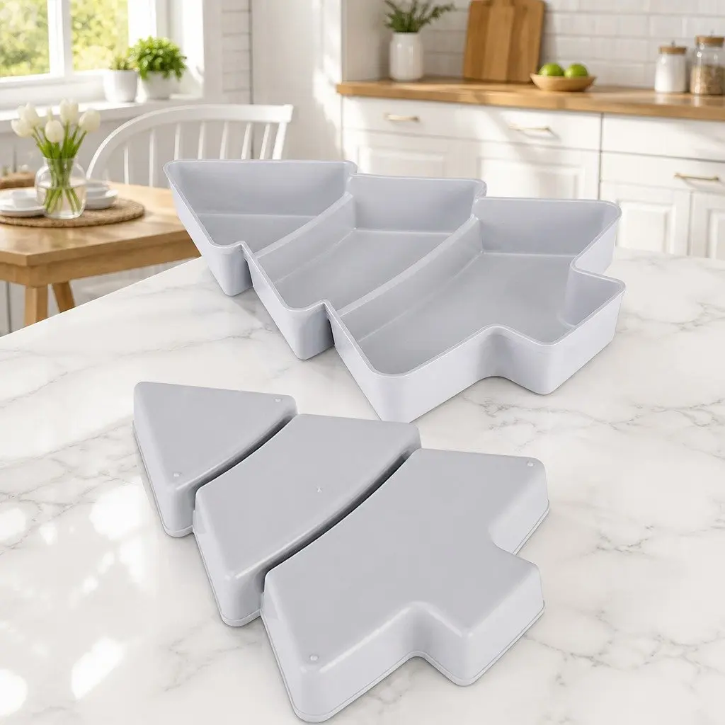 Dried Fruit Tray for Kitchen or Dining Space 25.5 X 18.5cm Plastic Snack Box