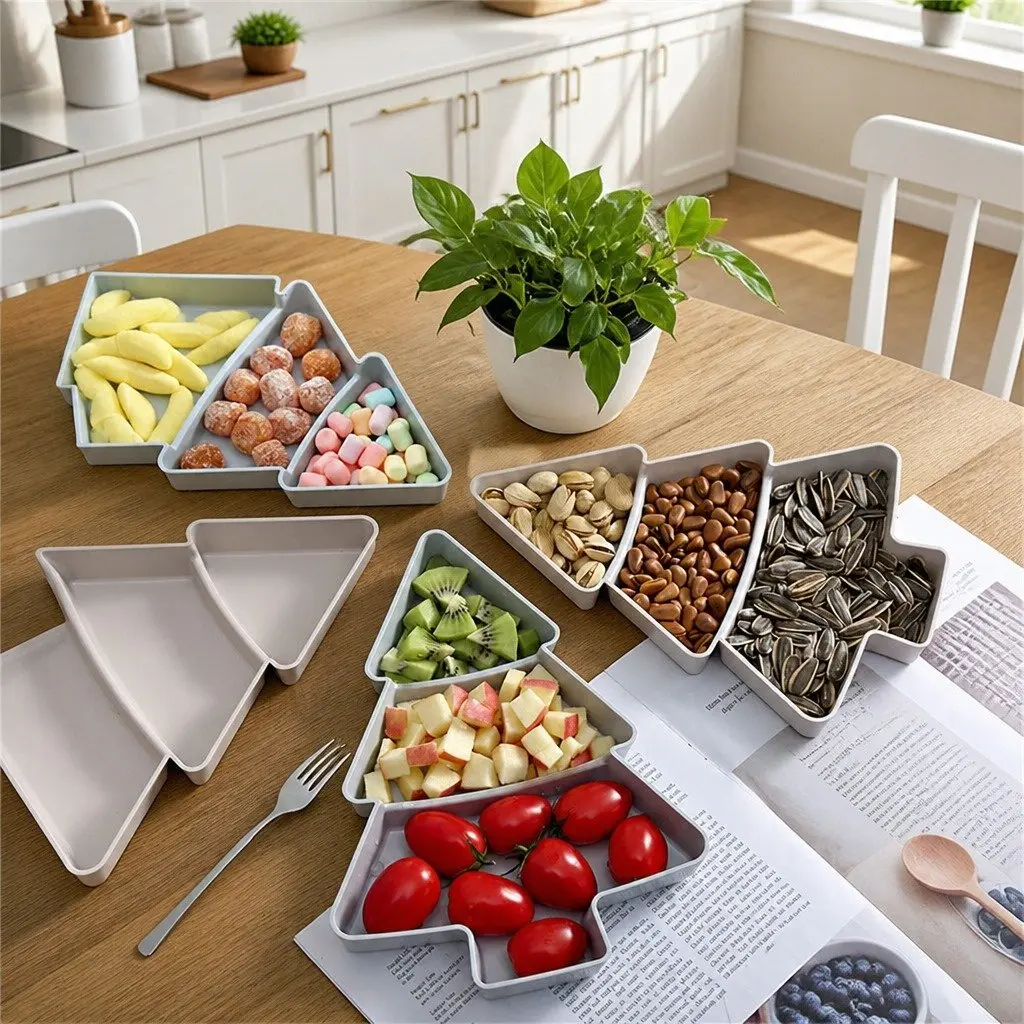 Dried Fruit Tray for Kitchen or Dining Space 25.5 X 18.5cm Plastic Snack Box