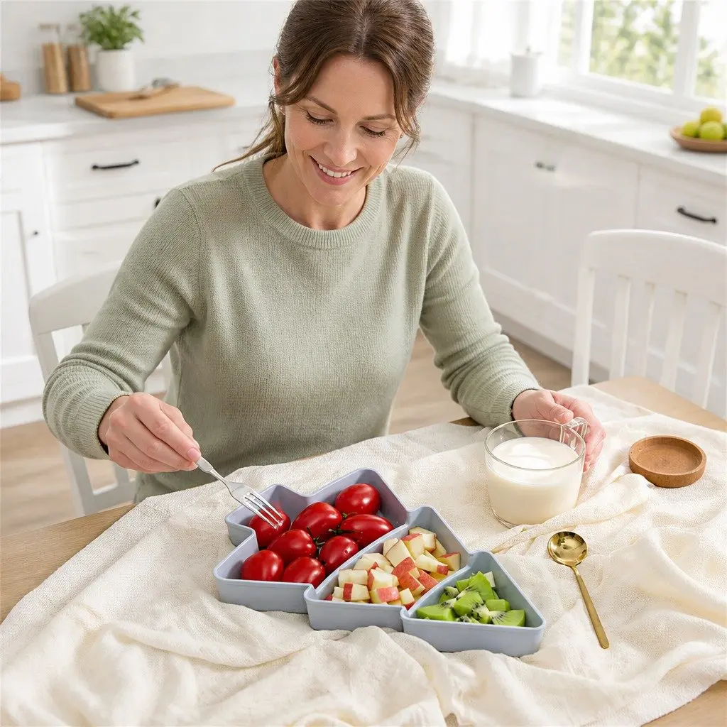 Dried Fruit Tray for Kitchen or Dining Space 25.5 X 18.5cm Plastic Snack Box