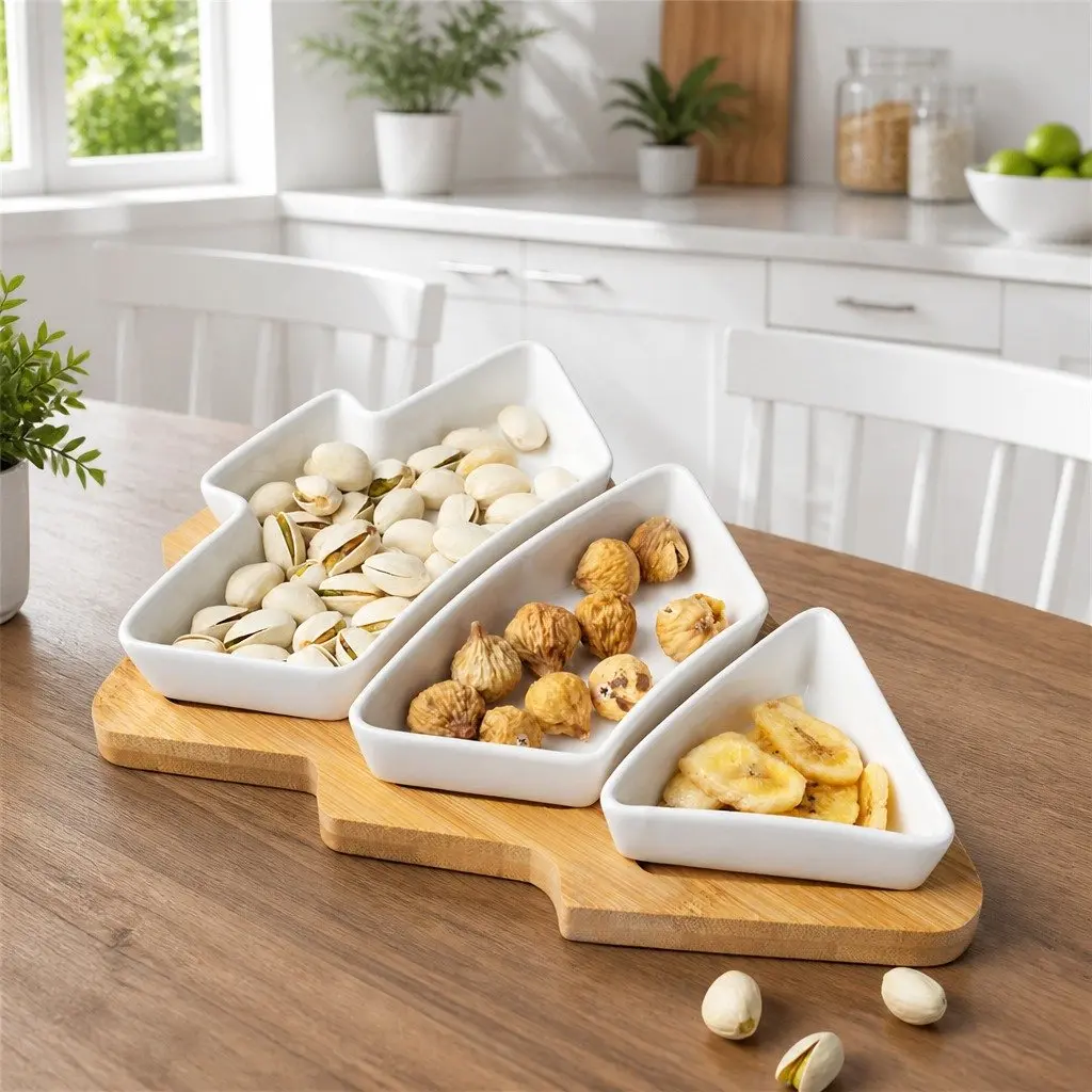 Dried Fruit Tray for Kitchen or Dining Space 25.5 X 18.5cm Plastic Snack Box
