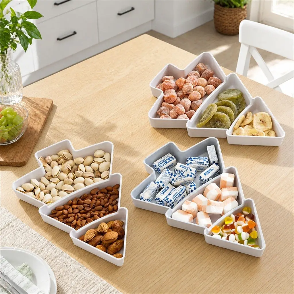 Dried Fruit Tray for Kitchen or Dining Space 25.5 X 18.5cm Plastic Snack Box