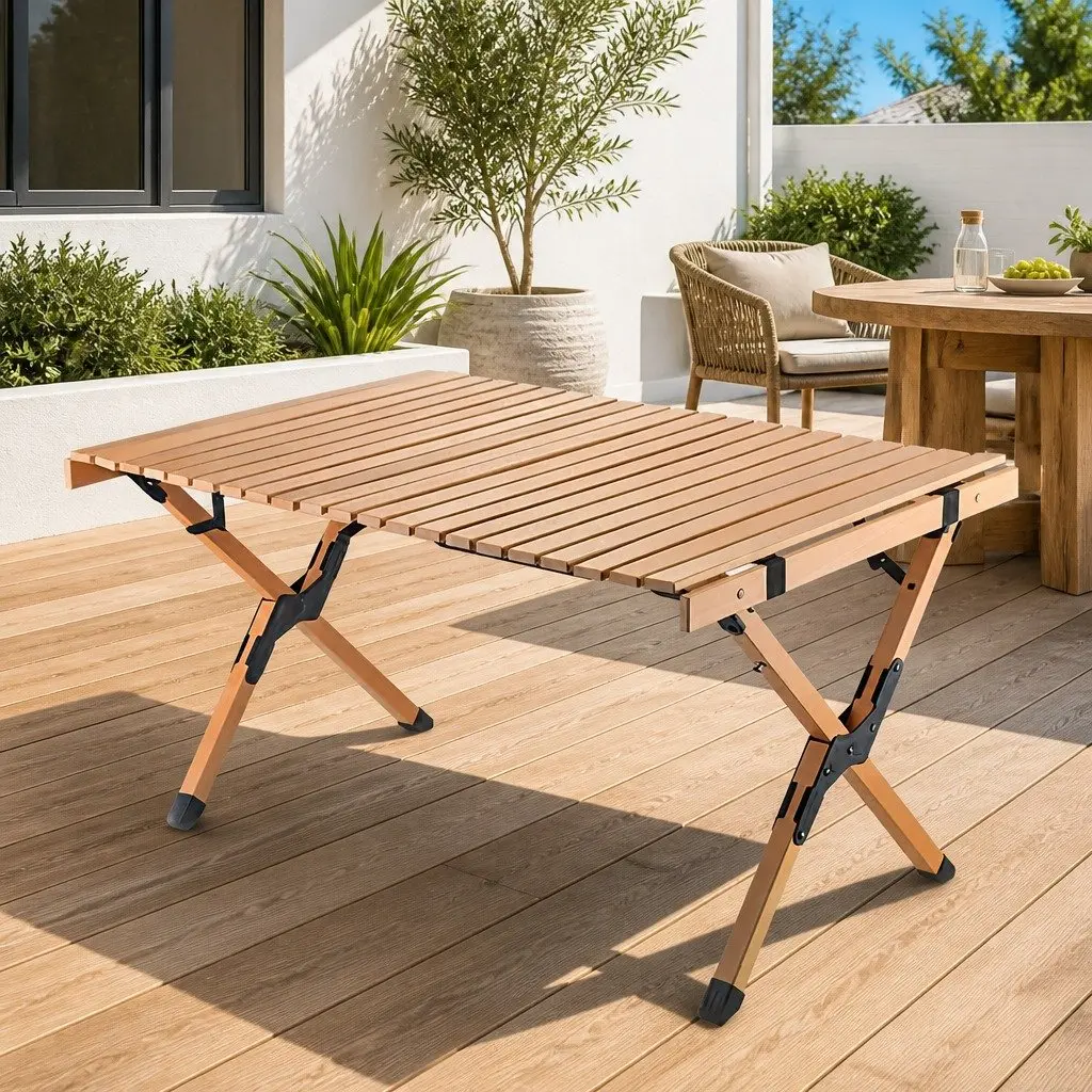 Foldable Camping Table Portable Picnic BBQ Outdoor Garden Furniture 90x60x45cm