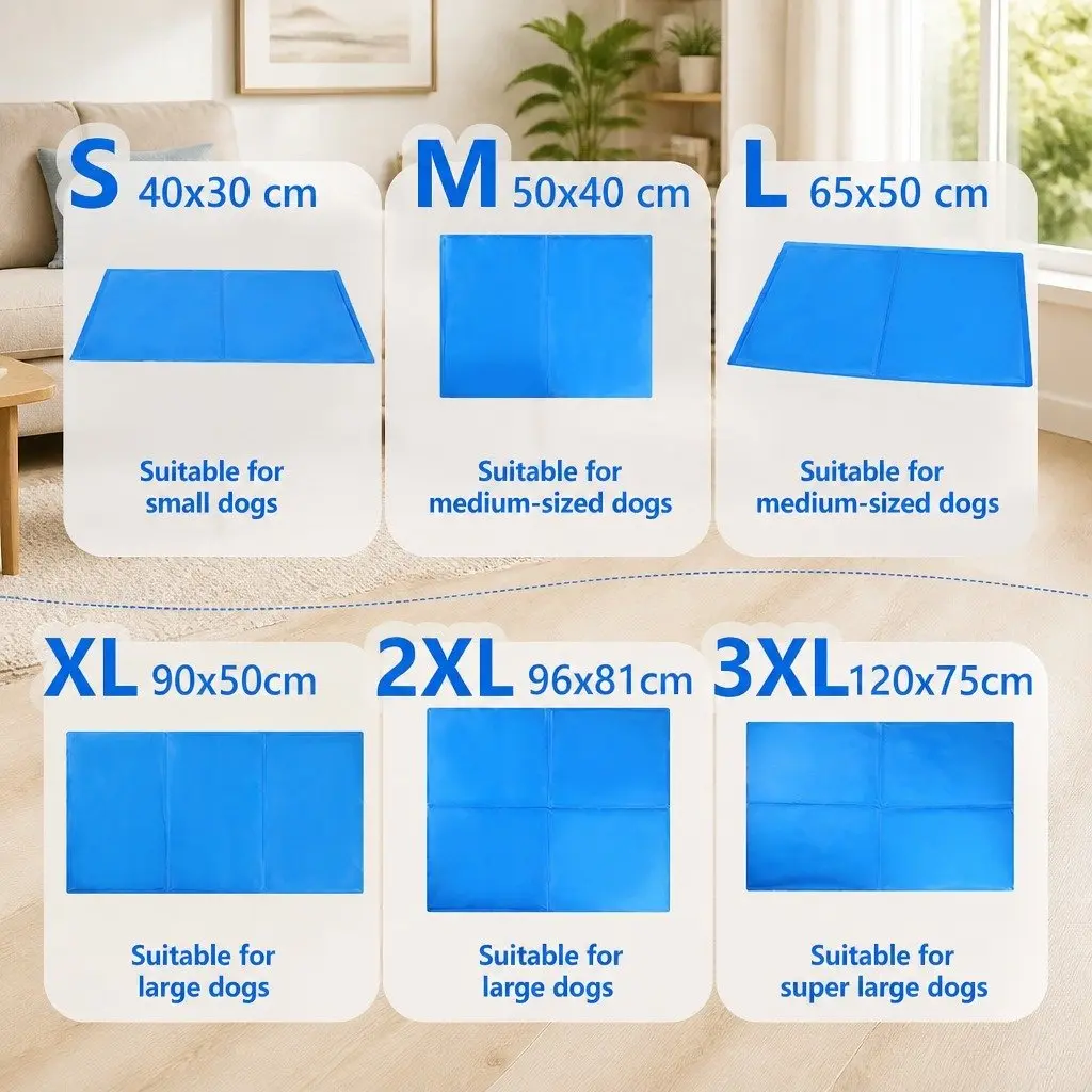 Pet Cooling Cushion Dog Cat Ice Mat Comfortable Summer XL Multi Functional