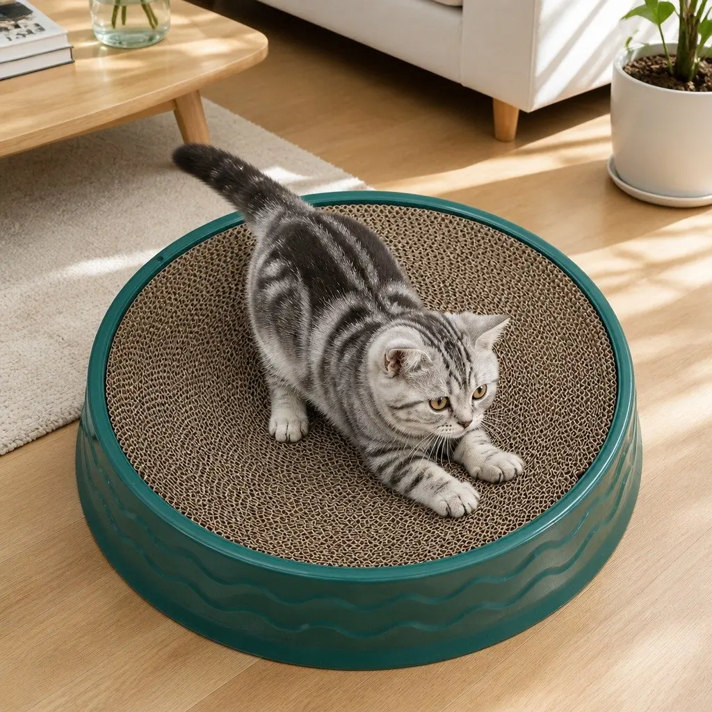 Round Cat Scratch Plate