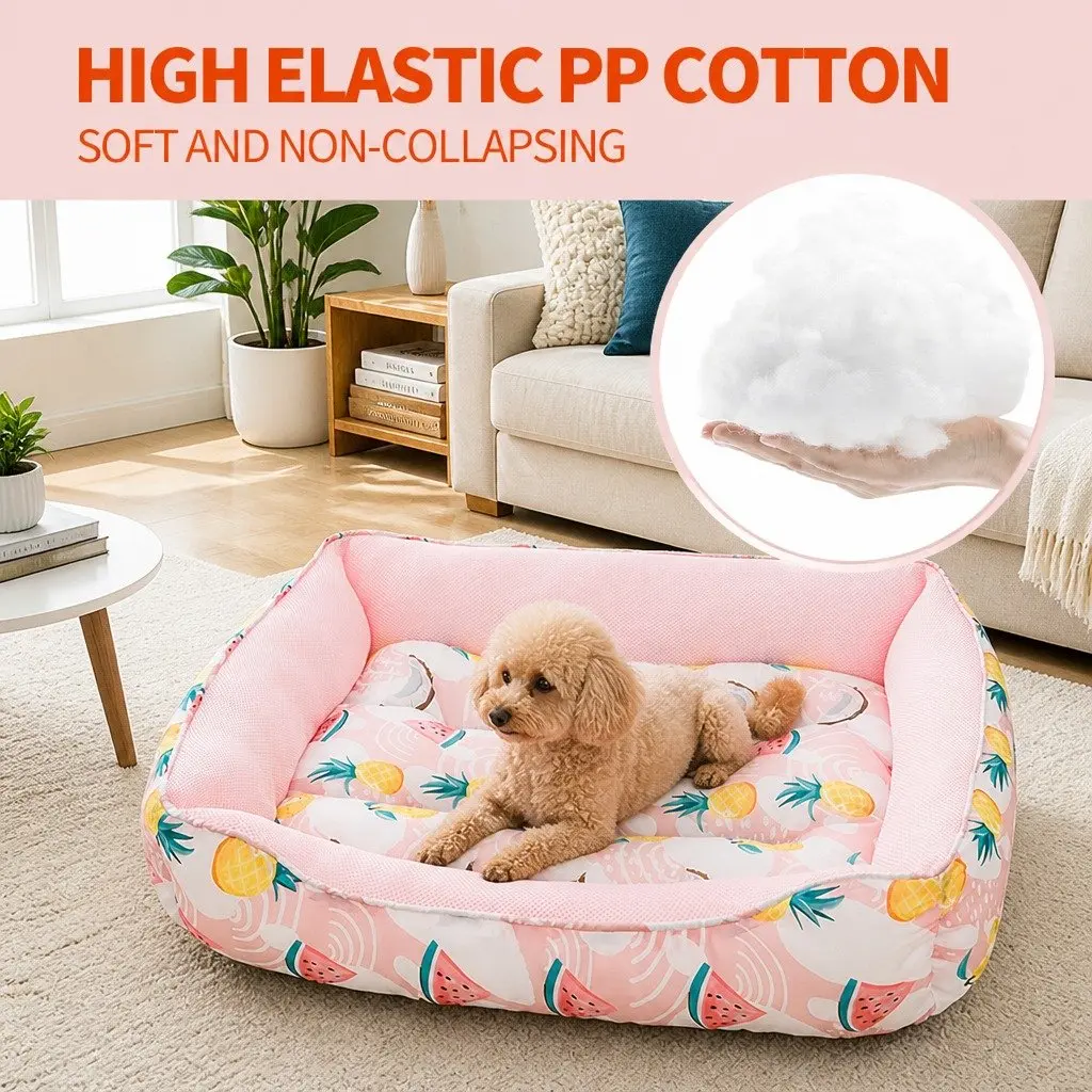 Pet Cooling Pad Waterproof Summer Ice Mat Bed for Dogs Cats Puppies Pink