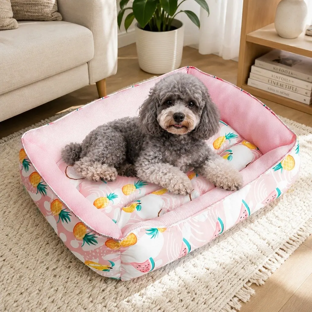 Pet Cooling Pad Waterproof Summer Ice Mat Bed for Dogs Cats Puppies Pink