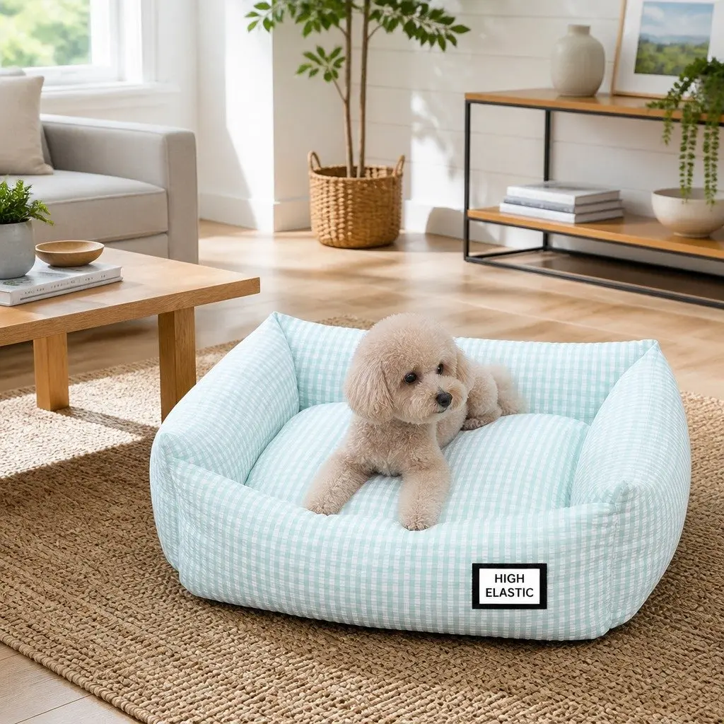 Washable Pet Bed in Blue