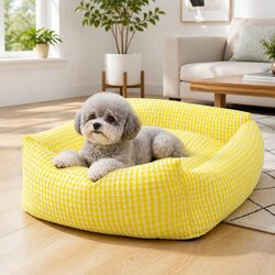Pet Bed Specifications: Removable Washable Cushion in Yellow