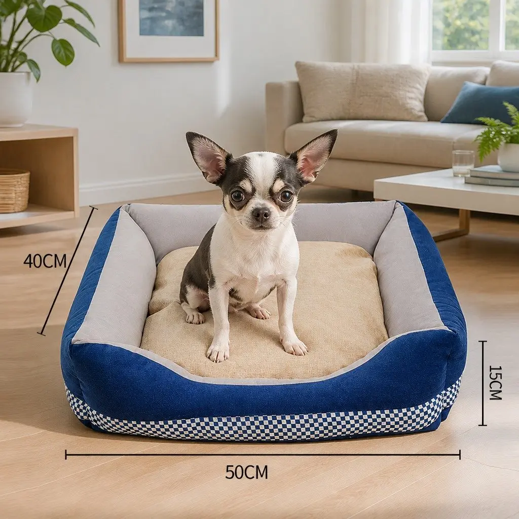 Pet Dog Bed with Removable Inner Cushion Zipper Design Universal Four Seasons