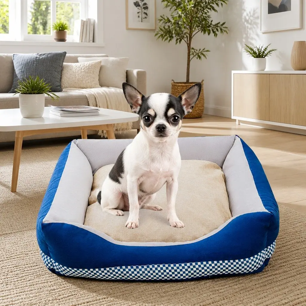 Pet Dog Bed with Removable Inner Cushion Zipper Design Universal Four Seasons