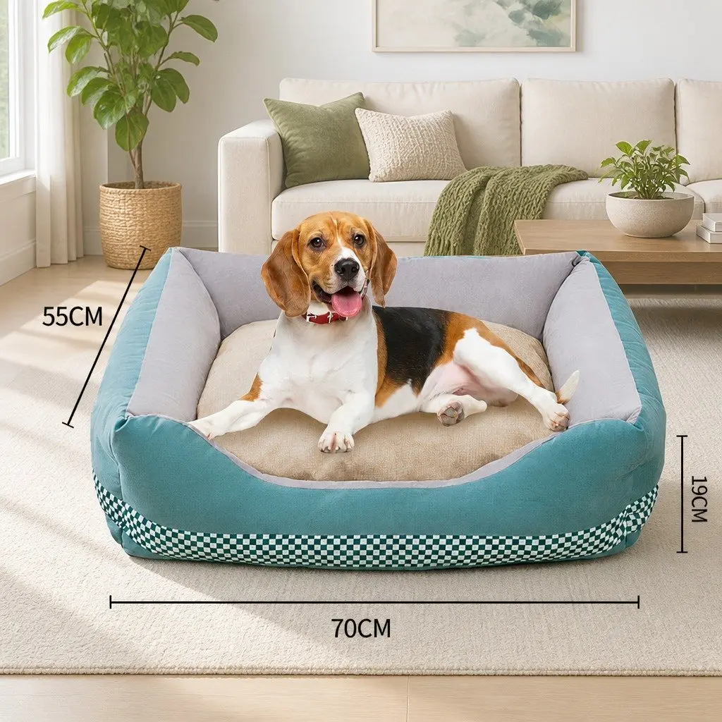 Dog Bed for Pets Large Size Washable Soft Warm Green