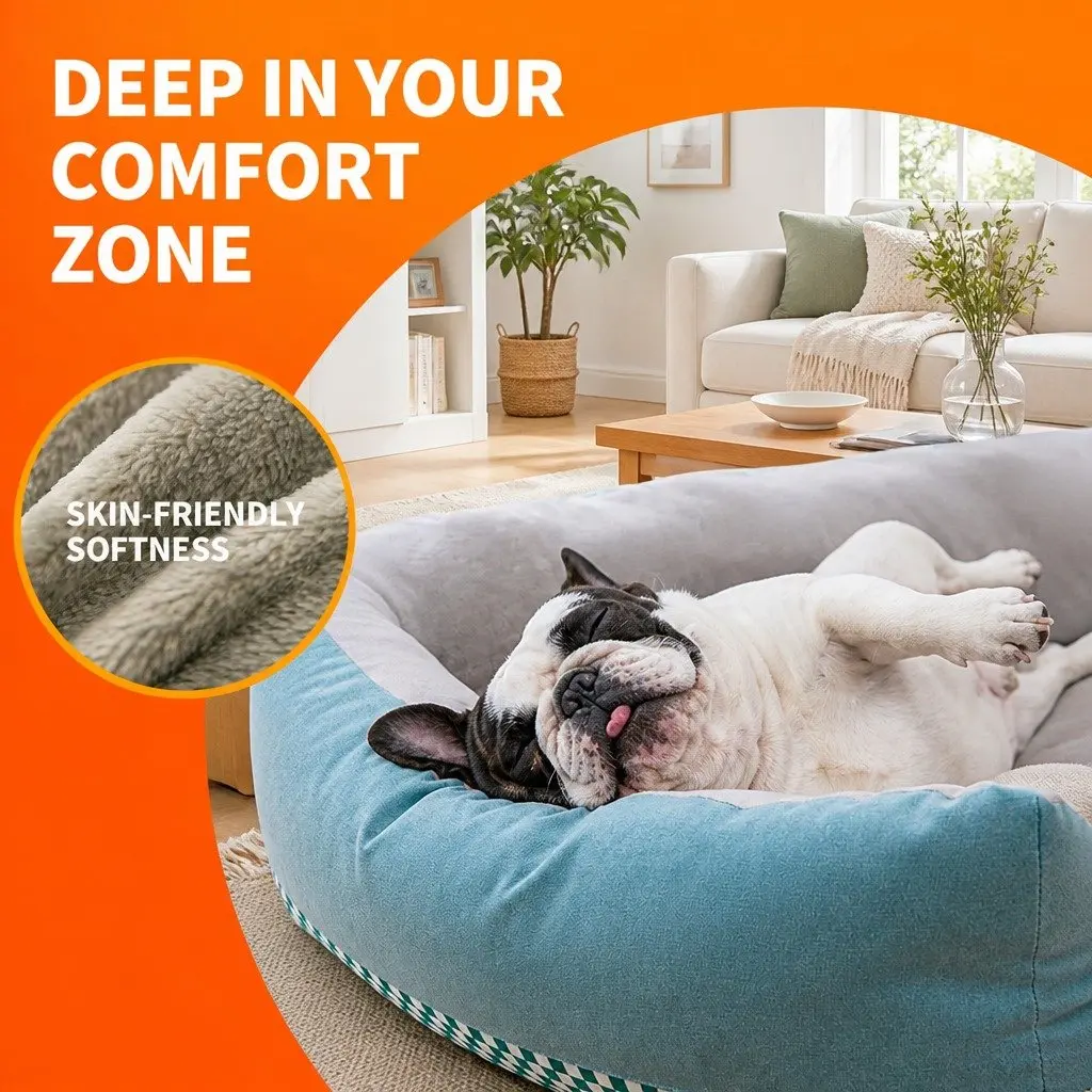 Dog Bed for Pets Large Size Washable Soft Warm Green