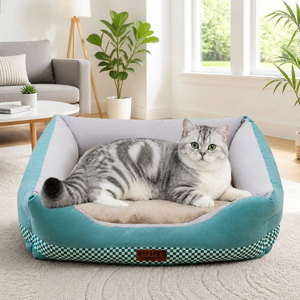 Pet Calming Bed Soft Warm Nest House Breathable Moisture-proof Cat Dog Bed