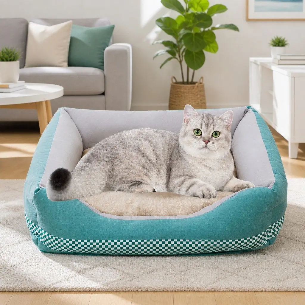 Pet Calming Bed Soft Warm Nest House Breathable Moisture-proof Cat Dog Bed