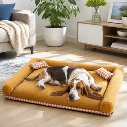 Deluxe Dog Bed Specifications: 70x60x13cm, Brown