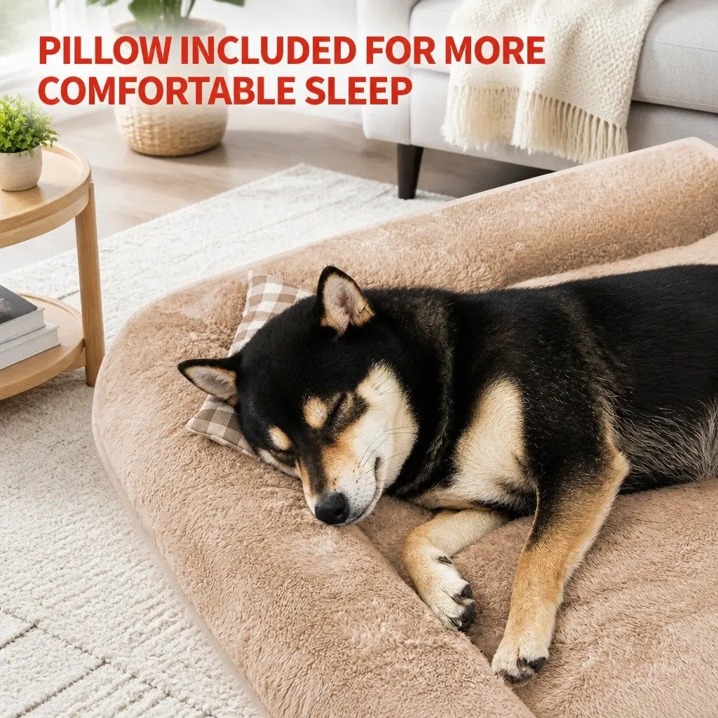 Dog Bed for Pets Medium Size Brown