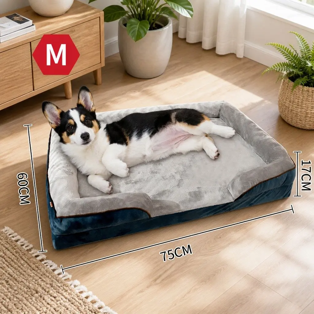 Dog Bed Sofa for Pets M Size Grey