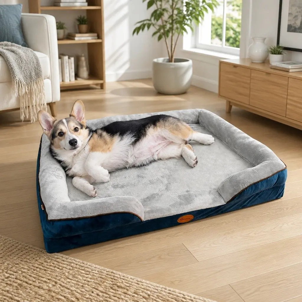 Dog Bed Sofa for Pets M Size Grey