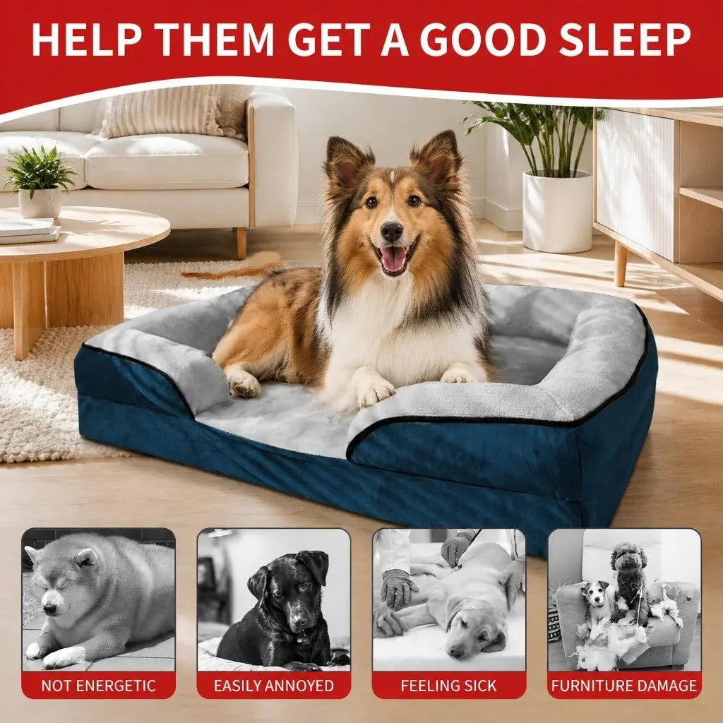 Dog Bed Sofa for Pets M Size Grey