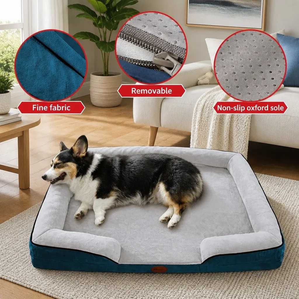 Dog Bed Sofa for Pets M Size Grey