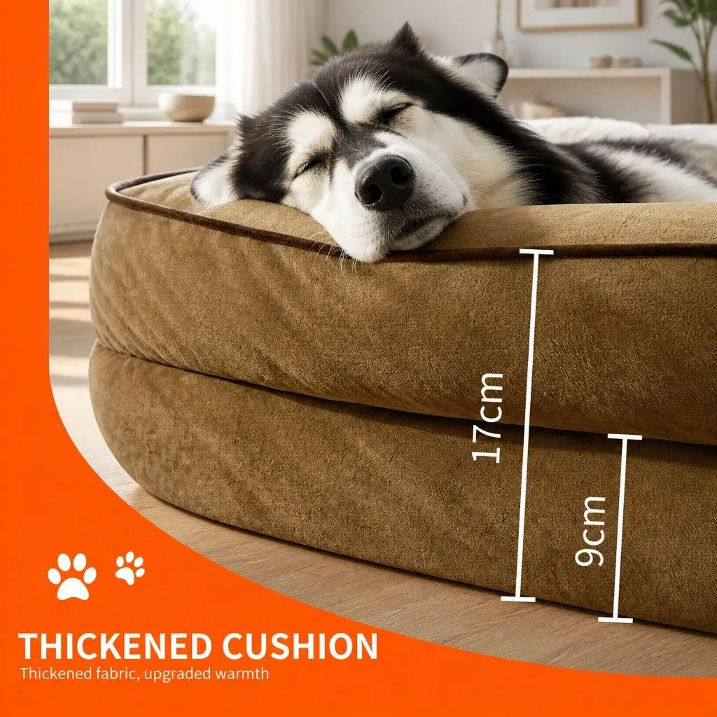 Dog Sofa Bed Large for Deep Sleep 90x70x17cm