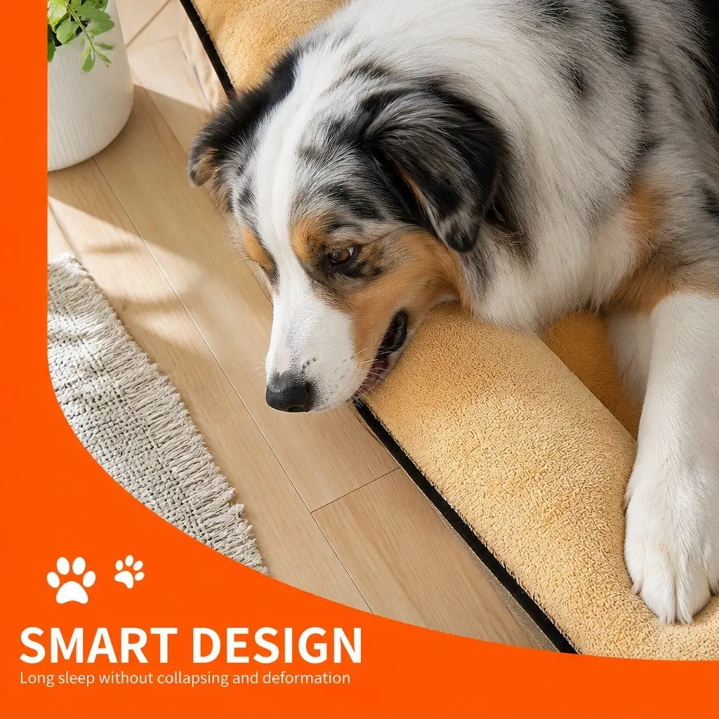 Dog Sofa Bed Large for Deep Sleep 90x70x17cm