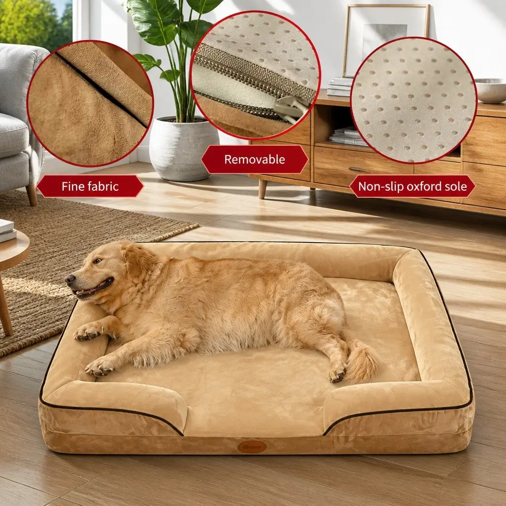 Dog Sofa Bed Large for Deep Sleep 90x70x17cm