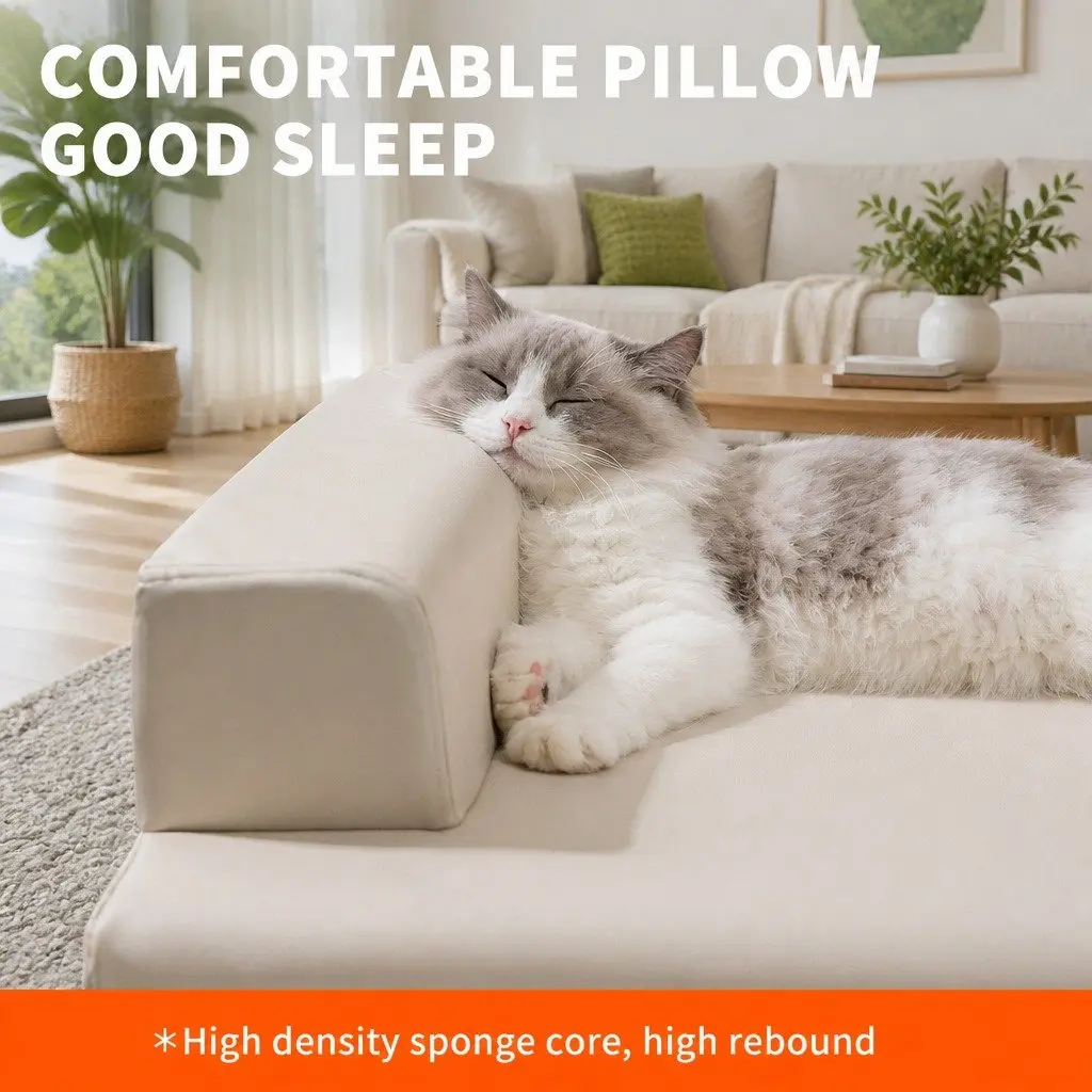 Dog Bed for Dogs L-Shaped Grey 65x50cm