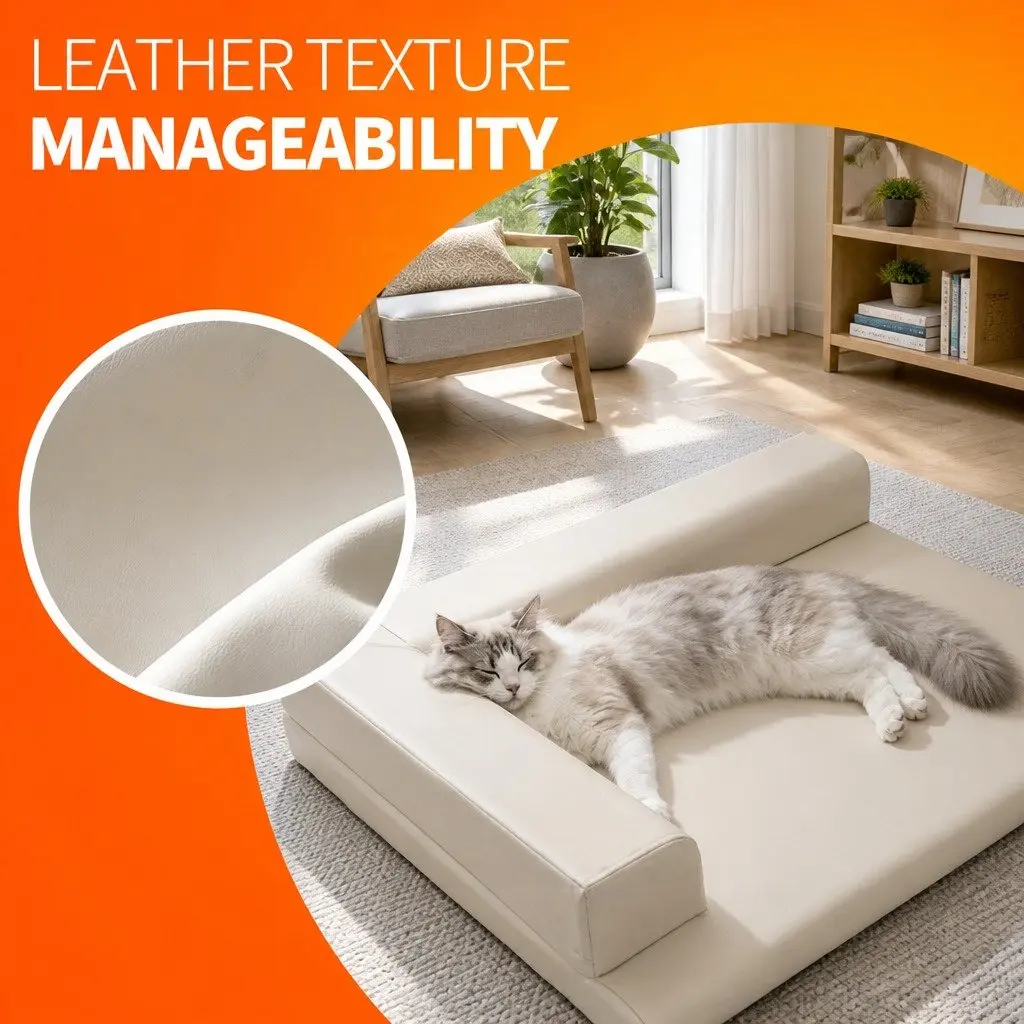 Dog Bed for Indoor Use L Shaped 45x35cm Washable Detachable Zipper Cushion