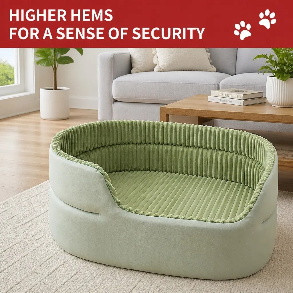 3D Semi-Enclosed Pet Nest Bed Avocado Cushion Cave House Dog Cat