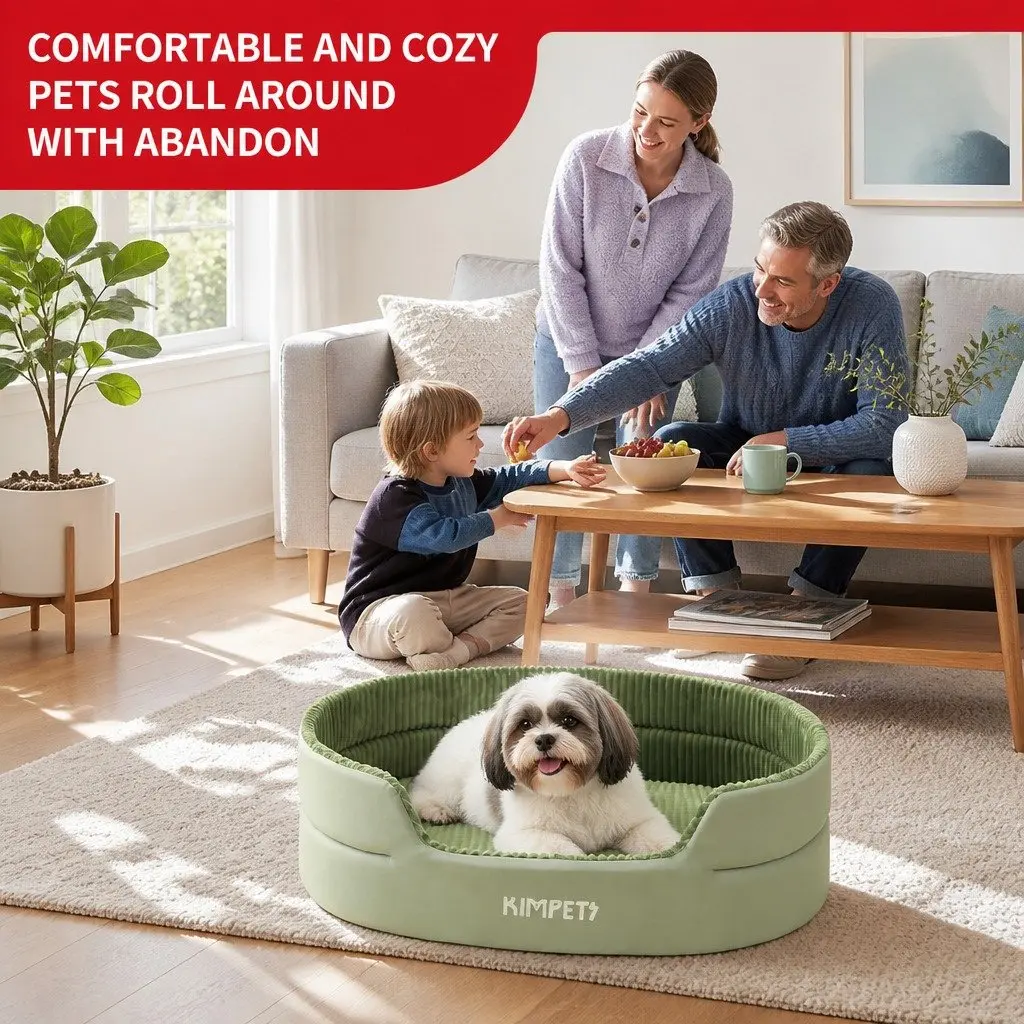 3D Semi-Enclosed Pet Nest Bed Avocado Cushion Cave House Dog Cat