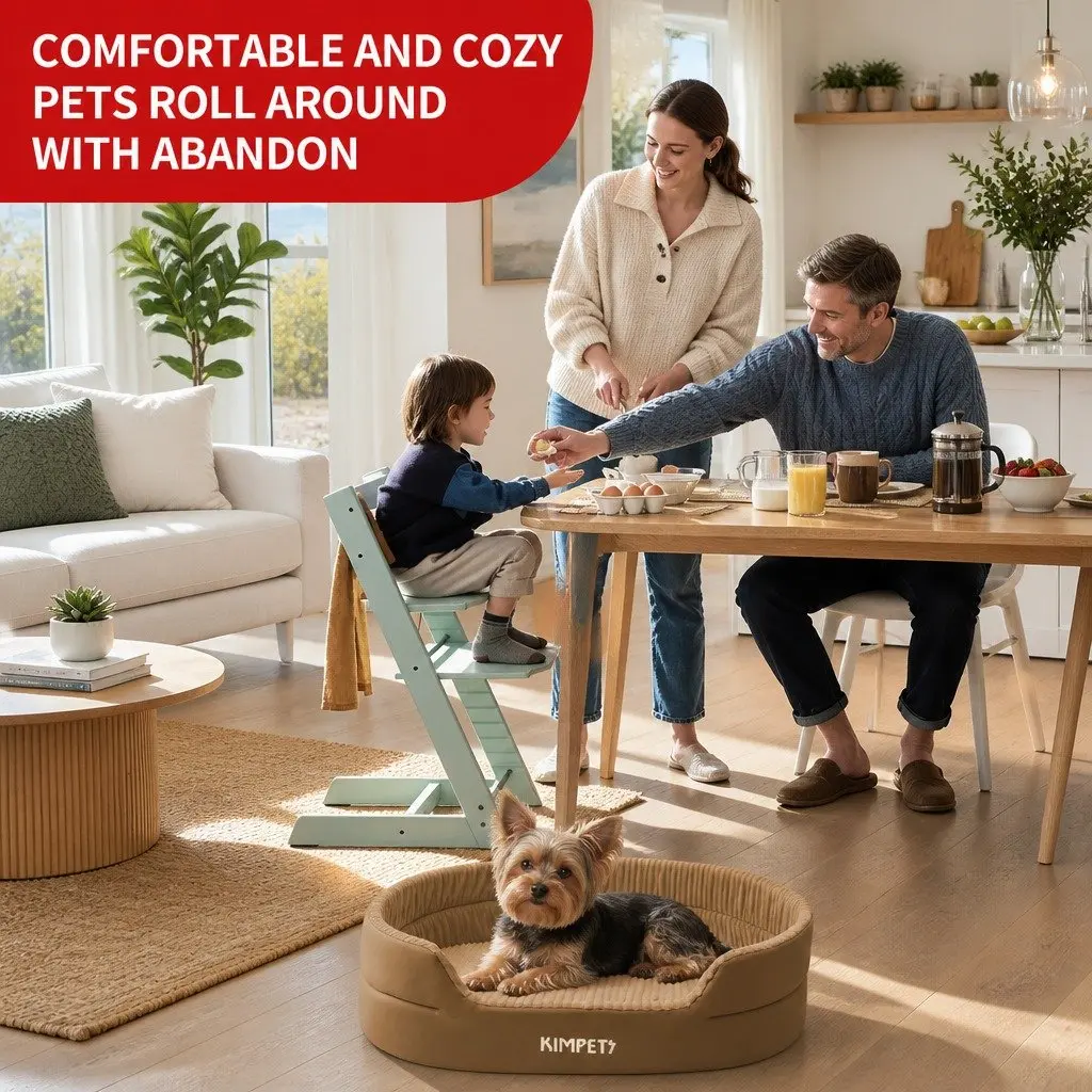 Semi-Enclosed Pet Nest Large 3D Design Khaki Bed House Cave Shelter