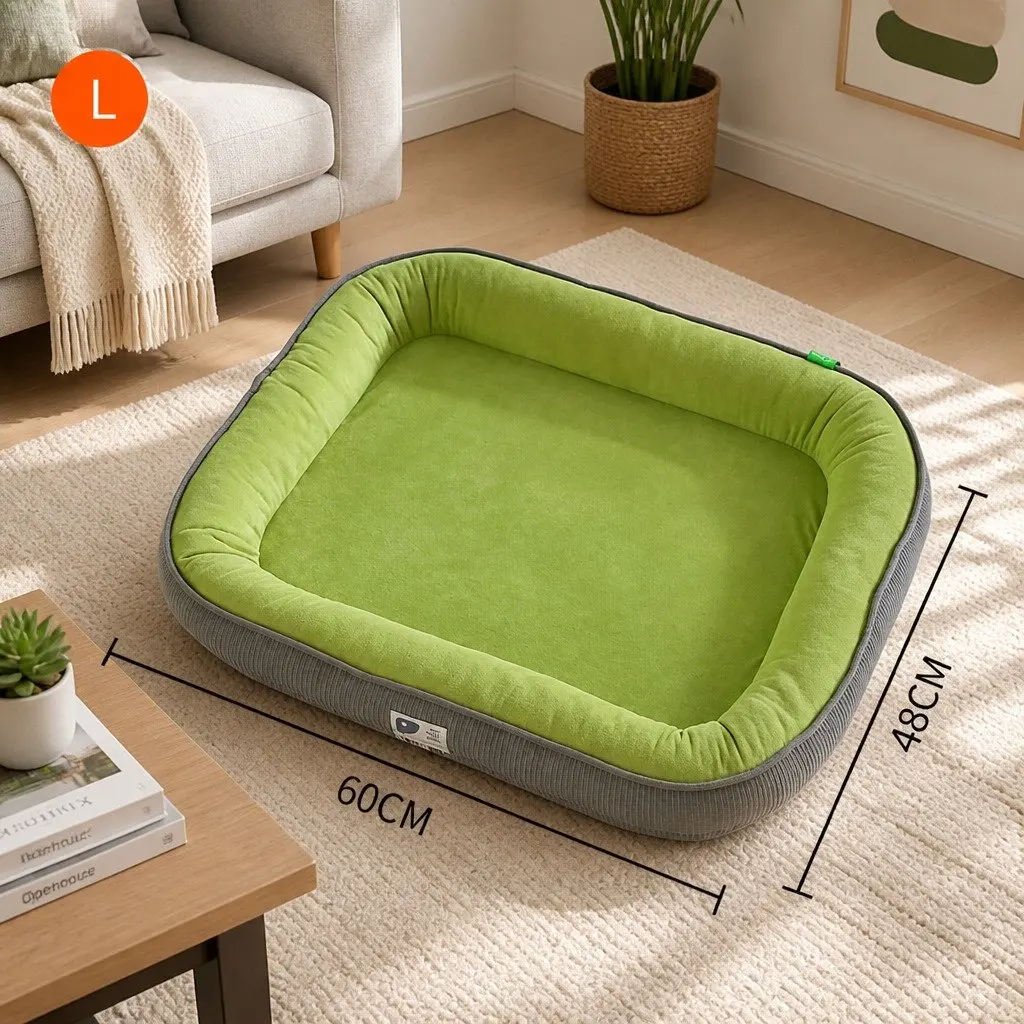 Oval Pet Bed Kennel Comfort Nest for Dogs Cats All-Round Restful Sleep Large