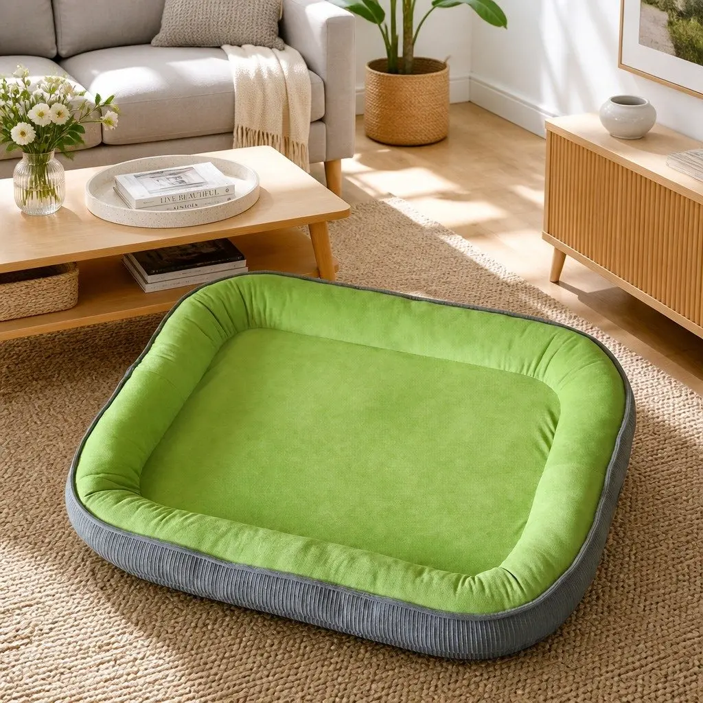 Oval Pet Bed Kennel Comfort Nest for Dogs Cats All-Round Restful Sleep Large