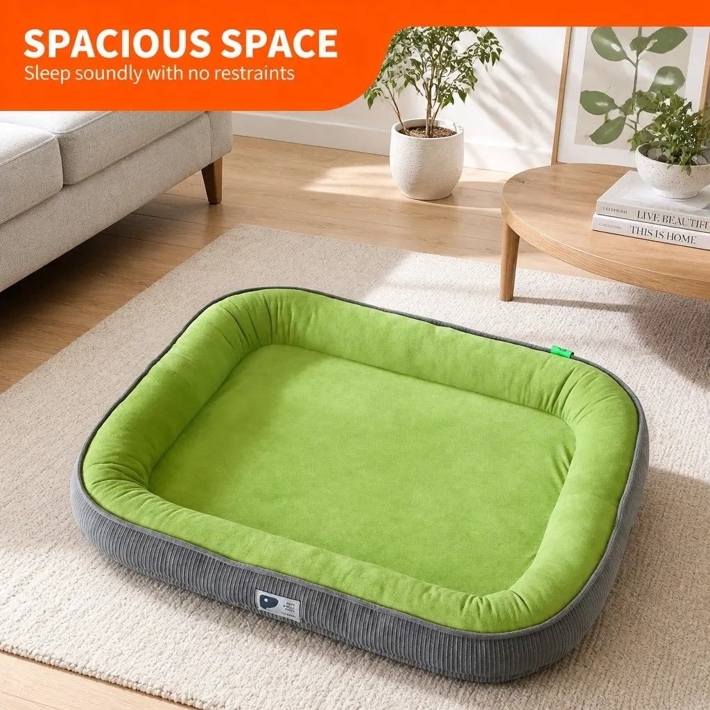 Oval Pet Bed Kennel Comfort Nest for Dogs Cats All-Round Restful Sleep Large