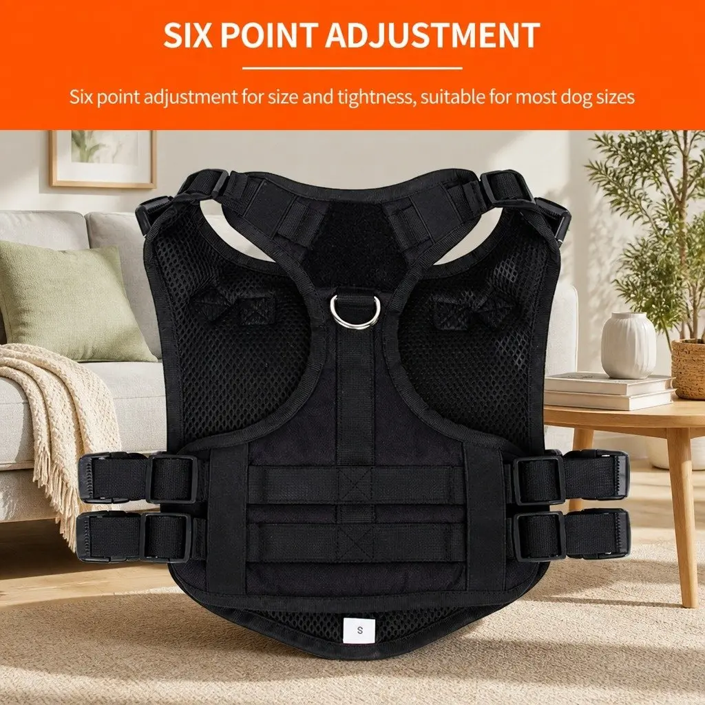 Dog Harness for Small Dogs with Poop Bag Dispenser Black Size S