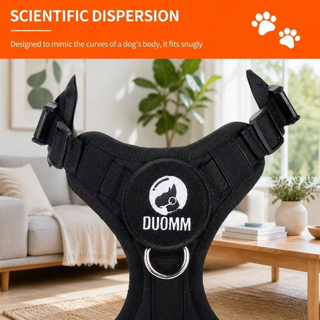 Dog Harness for Small Dogs with Poop Bag Dispenser Black Size S