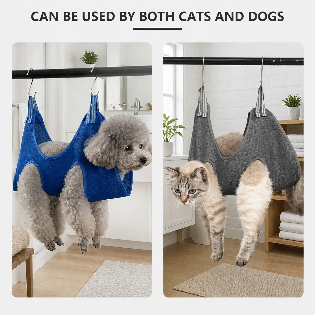 Pet Grooming Hammock for Dogs Cats Bath Care Trimming Beauty Helper Support Small