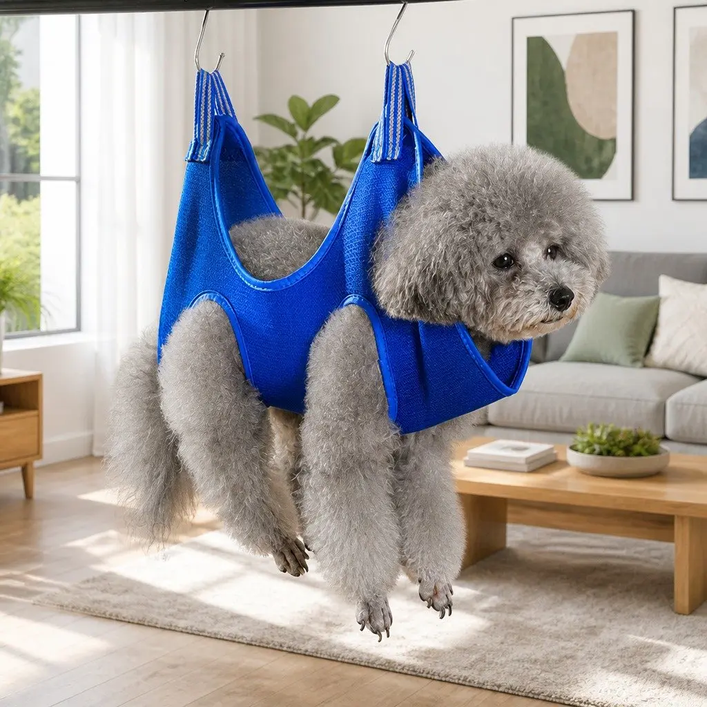Pet Grooming Hammock for Small Medium Pets 60cmX47cm for Nail Trimming Bathing Health Care